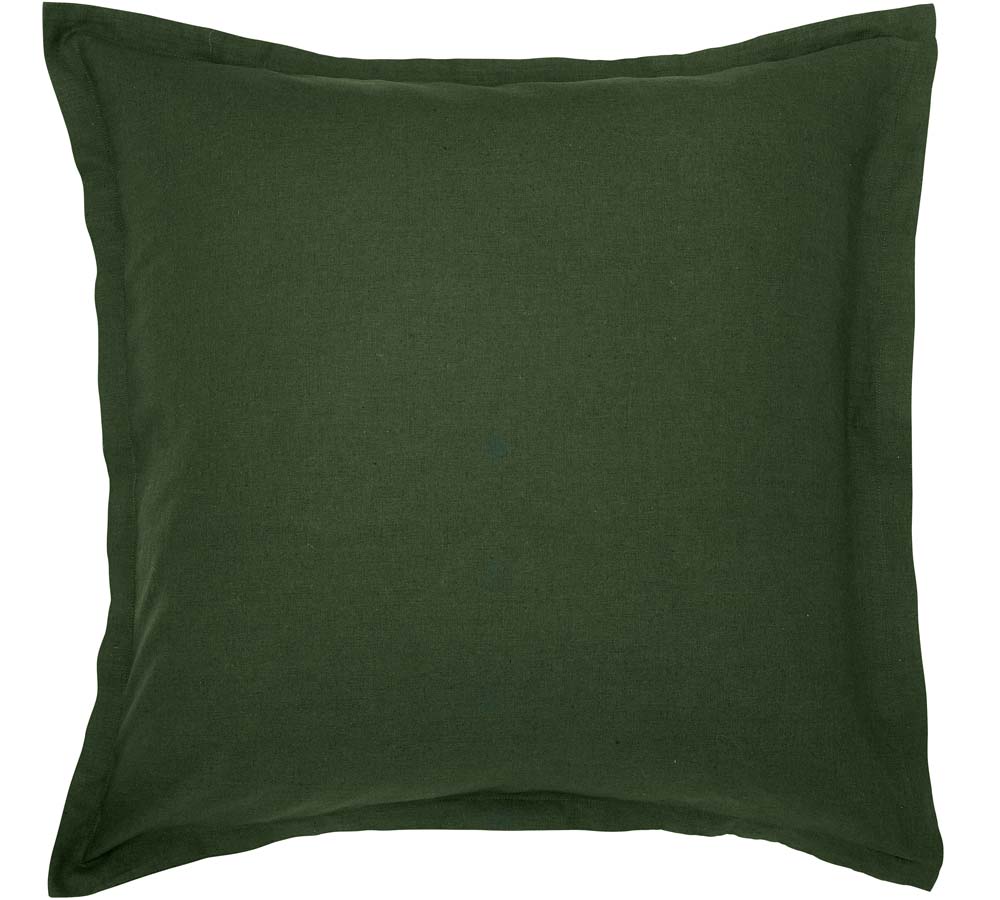 Linen Cotton Green Square Pillowcase
